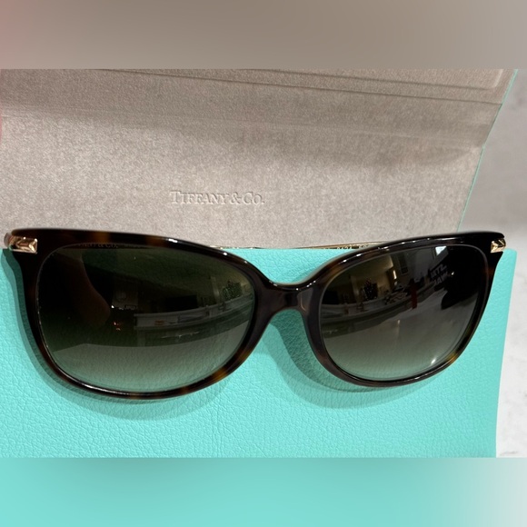 Tiffany & Co. TF 2221 Havana on Blue Sunglasses – New Authentic